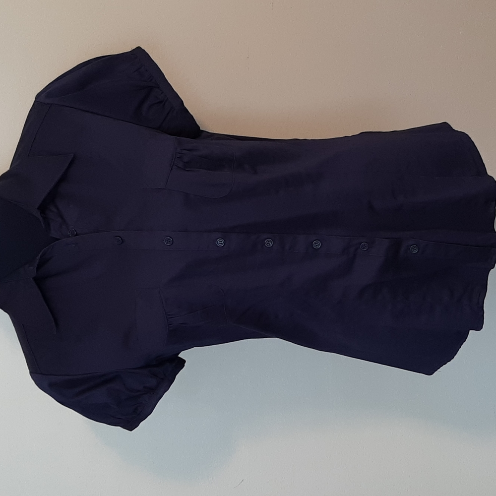 Apt 9 Navy blue cap sleeve blouse- M